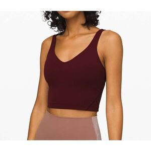 Lululemon Align Cropped Tank Top Garnet Red Maroon 4